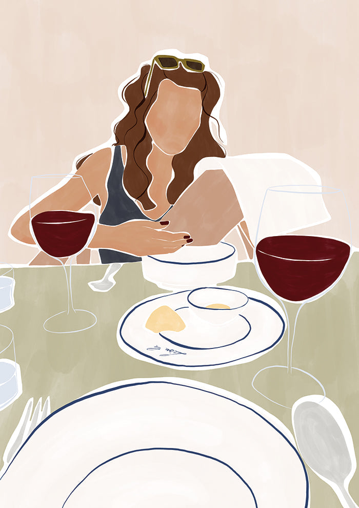 Woman Dining In a Restaurant