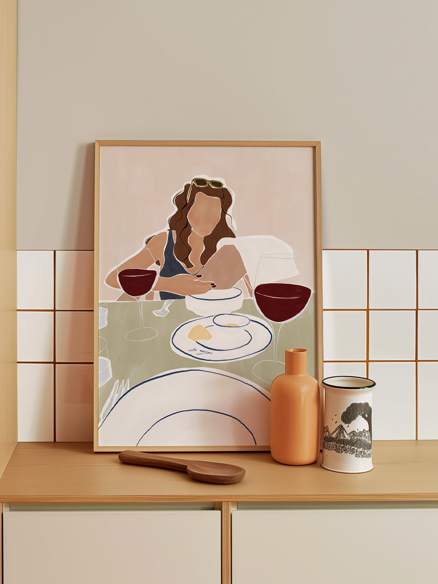 Woman Dining In a Restaurant