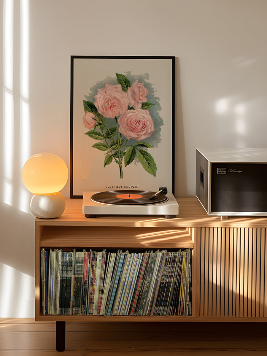 Pink Rose Lithograph