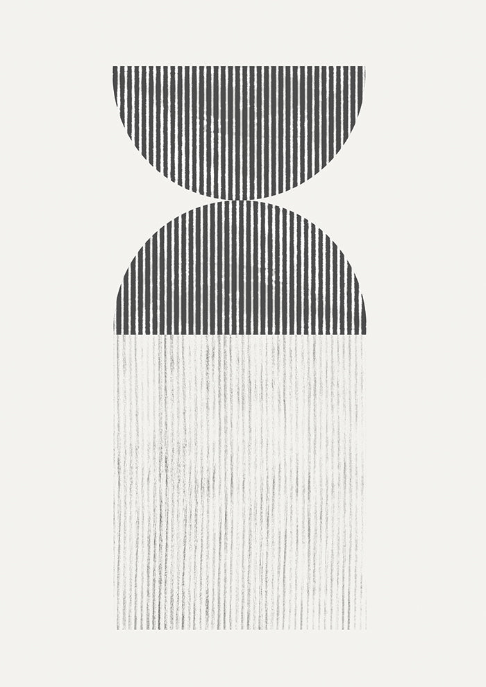 Retro Geometric Line Art
