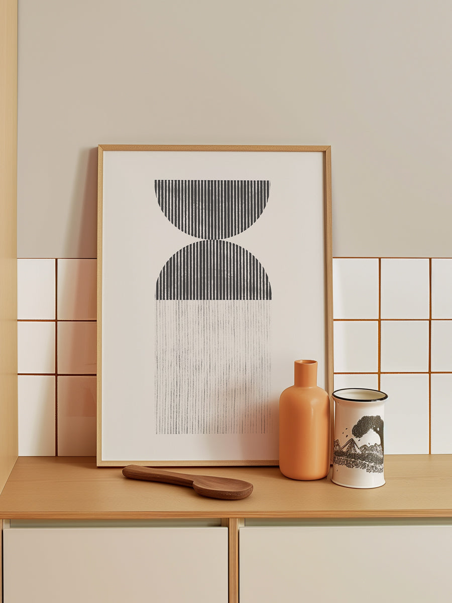 Retro Geometric Line Art