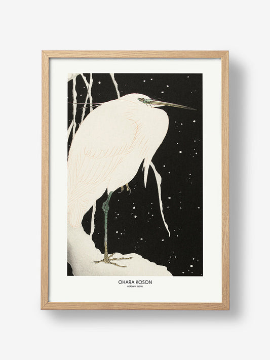 Heron In The Snow