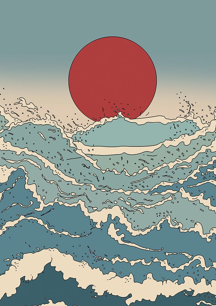 Crimson Horizon Waves