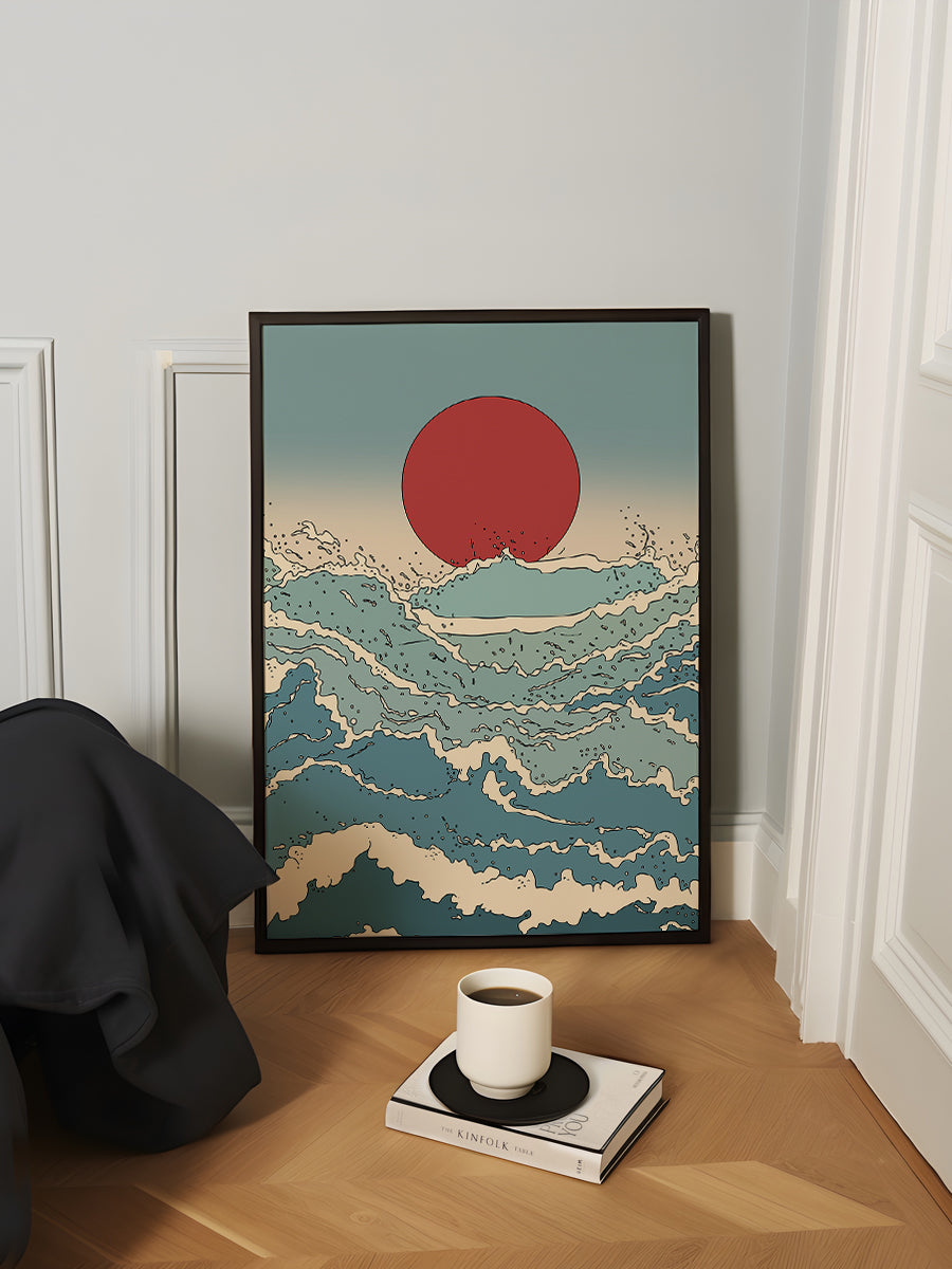 Crimson Horizon Waves
