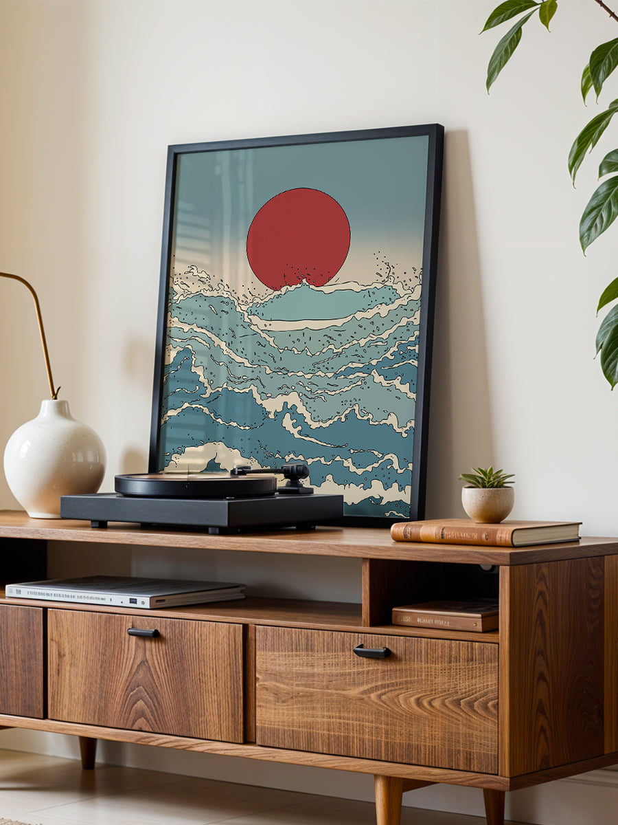 Crimson Horizon Waves