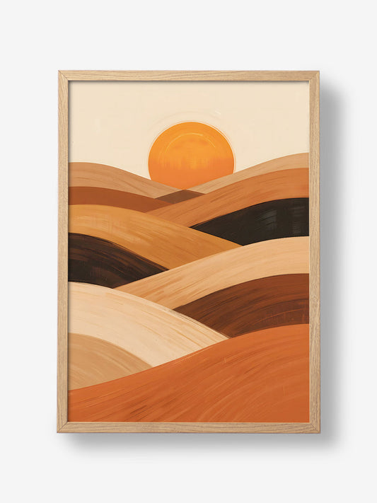 Soft Sand Waves At Sunset