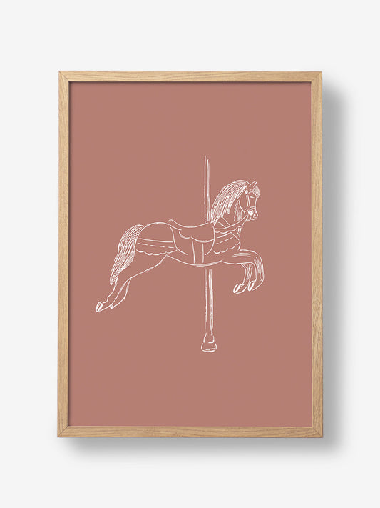 Circus Horse Vintage Red